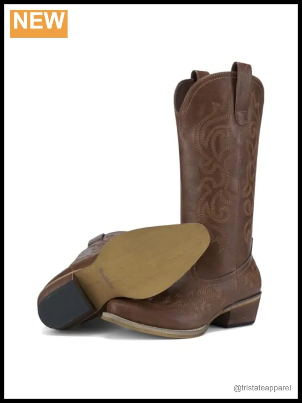 Women's Western Cowgirl Boots Snip Toe Mid-Calf Embroidered